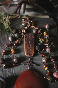 The Forest Haunt  | Brandy Pond. Long Gemstone Pendant Necklace.
