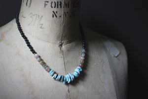 Sea's Rapture | Estuary. Hand-strung Beaded Larimar Necklace.