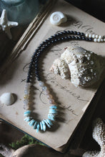 Load image into Gallery viewer, Sea&#39;s Rapture | Estuary. Hand-strung Beaded Larimar Necklace.