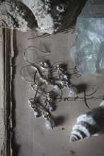 Load image into Gallery viewer, Sea&#39;s Rapture | Galadriel ~ Grey Havens. Silver Gemstone Drop Earrings.