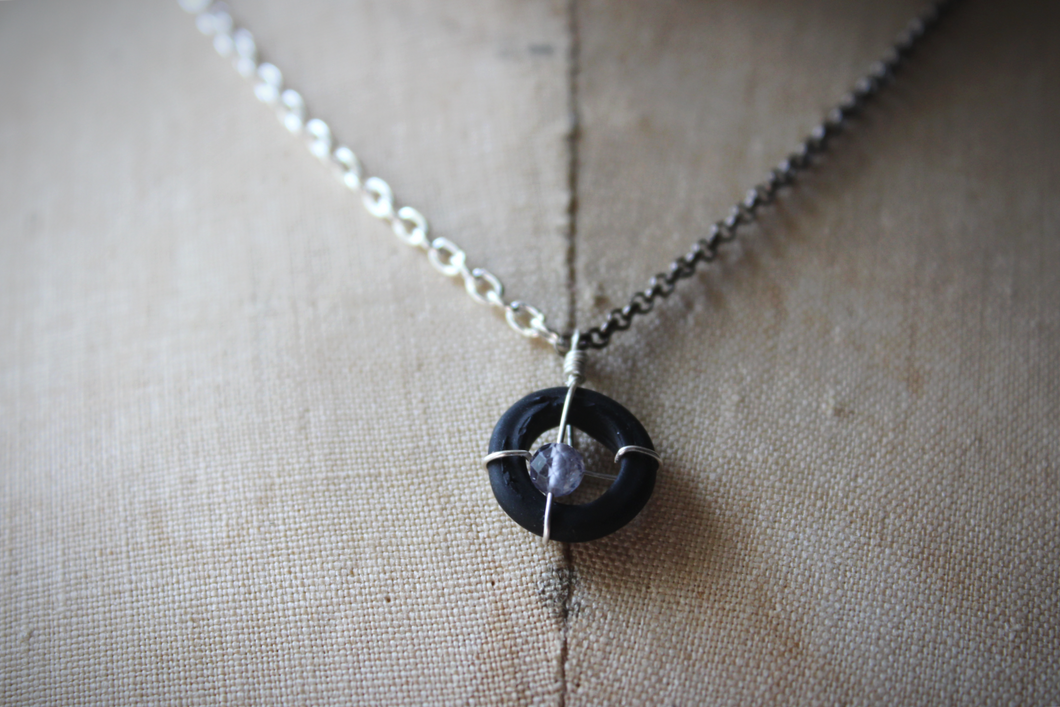 Sea's Rapture | Betwixt & Between. Glass & Gemstone Pendant Necklace.