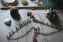 Load image into Gallery viewer, Sea&#39;s Rapture | The Conjurer ~ Clíodhna. Beaded Fringe Pendant Necklace.