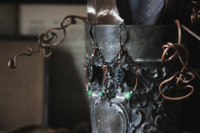 Load image into Gallery viewer, Seelie |  Gemstone &amp; Czech Glass Semi Hoop Earrings.