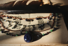 Load image into Gallery viewer, The Archivist | Night&#39;s Garden || Layered Gemstone &amp; Chain Necklace.