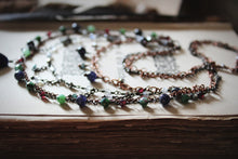 Load image into Gallery viewer, The Archivist | Night&#39;s Garden || Layered Gemstone &amp; Chain Necklace.