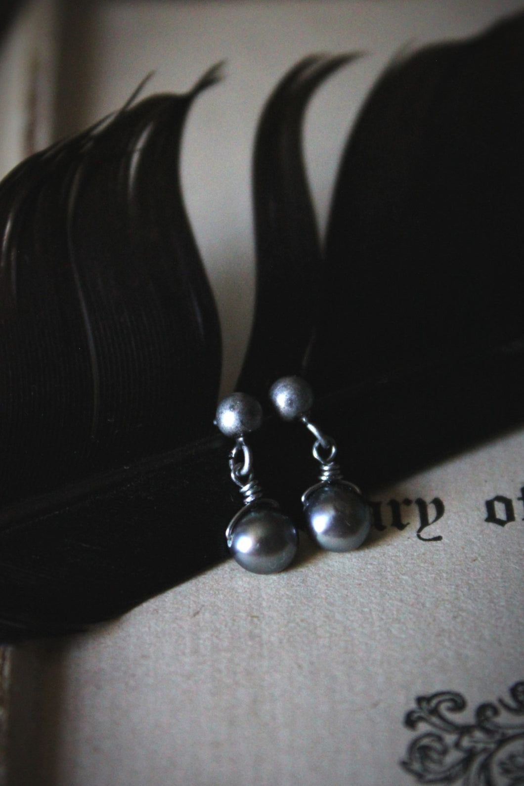 Little Bit | Freshwater Pearl Dangle Stud Earrings.