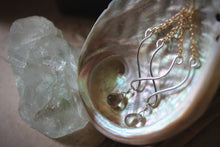 Load image into Gallery viewer, Sea&#39;s Rapture | Glimpse ~ All The Oceans. Silver &amp; Gold Glass Drop Earrings.