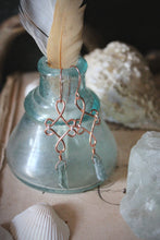 Load image into Gallery viewer, Sea&#39;s Rapture | Tauriel ~ Edhellond. Copper Gemstone Drop Earrings.