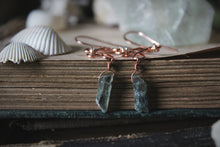 Load image into Gallery viewer, Sea&#39;s Rapture | Tauriel ~ Edhellond. Copper Gemstone Drop Earrings.