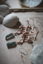 Load image into Gallery viewer, Sea&#39;s Rapture | Tauriel ~ Edhellond. Copper Gemstone Drop Earrings.