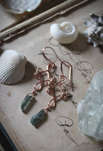 Load image into Gallery viewer, Sea&#39;s Rapture | Tauriel ~ Edhellond. Copper Gemstone Drop Earrings.