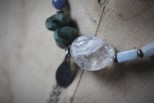 Load image into Gallery viewer, Sea&#39;s Rapture | Delphic. Hand-strung Beaded Gemstone Necklace.