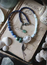 Load image into Gallery viewer, Sea&#39;s Rapture | Delphic. Hand-strung Beaded Gemstone Necklace.