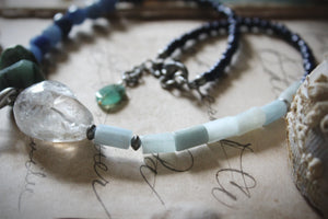 Sea's Rapture | Delphic. Hand-strung Beaded Gemstone Necklace.