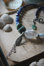 Load image into Gallery viewer, Sea&#39;s Rapture | Delphic. Hand-strung Beaded Gemstone Necklace.