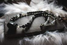 Load image into Gallery viewer, Wolves of Winter | Guardian. Hand-strung Beaded Gemstone Necklace.