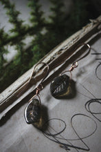 Load image into Gallery viewer, Hazel. Artisan Glass Leaf Earrings.