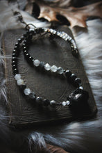 Load image into Gallery viewer, Wolves of Winter | Guardian. Hand-strung Beaded Gemstone Necklace.