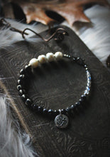 Load image into Gallery viewer, Wolves of Winter | Three Firs. Bone &amp; Gemstone Bracelet.