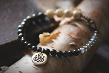 Load image into Gallery viewer, Wolves of Winter | Three Firs. Bone &amp; Gemstone Bracelet.