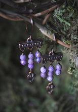 Load image into Gallery viewer, Heather. Beaded Gemstone Drop Earrings.