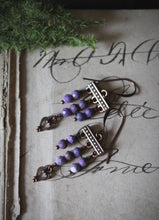 Load image into Gallery viewer, Heather. Beaded Gemstone Drop Earrings.