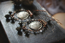 Load image into Gallery viewer, Wolves of Winter | Alpha. Artisan Pewter &amp; Gemstone Earrings.