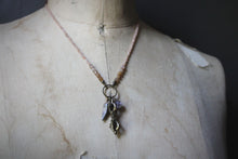 Load image into Gallery viewer, Spring Mystic. Hand-strung Beaded Charm Pendant Necklace.