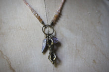 Load image into Gallery viewer, Spring Mystic. Hand-strung Beaded Charm Pendant Necklace.