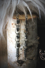 Load image into Gallery viewer, Wolves of Winter | Rain Chain || Feetings. Gemstone Linear Drop Earrings.