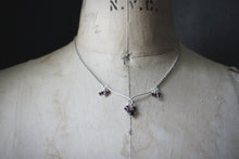 Load image into Gallery viewer, Berry Bramble. Gemstone Cluster Flourish Necklace.