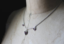 Load image into Gallery viewer, Berry Bramble. Gemstone Cluster Flourish Necklace.