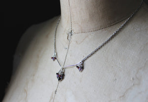 Berry Bramble. Gemstone Cluster Flourish Necklace.