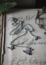 Load image into Gallery viewer, Berry Bramble. Gemstone Cluster Flourish Necklace.