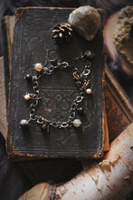 Load image into Gallery viewer, Wolves of Winter | Timber Wolf. Gemstone Charm Bracelet.