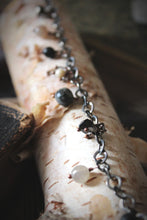 Load image into Gallery viewer, Wolves of Winter | Timber Wolf. Gemstone Charm Bracelet.