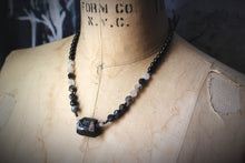 Load image into Gallery viewer, Wolves of Winter | Guardian. Hand-strung Beaded Gemstone Necklace.