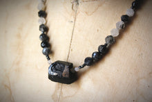 Load image into Gallery viewer, Wolves of Winter | Guardian. Hand-strung Beaded Gemstone Necklace.