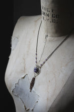 Load image into Gallery viewer, Frolic II. Amethyst Mixed Metals Tassel Necklace.