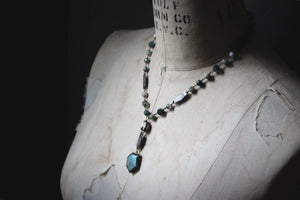 The Kelpie's Keep. Storyteller Series. Beaded Gemstone Pendant Necklace.