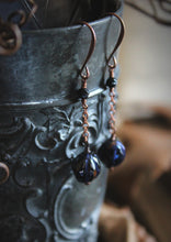 Load image into Gallery viewer, Cackle | Artisan Glass Drop Earrings.