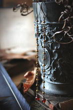 Load image into Gallery viewer, Bala. Beaded Long Gemstone Earrings.