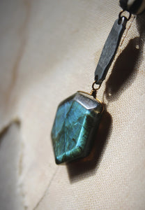 The Kelpie's Keep. Storyteller Series. Beaded Gemstone Pendant Necklace.