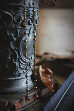 Load image into Gallery viewer, Bala. Beaded Long Gemstone Earrings.