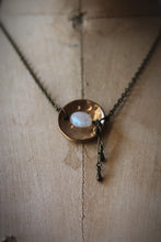 Load image into Gallery viewer, Many Moons No.10 | Vintage Button Pendant Necklace.