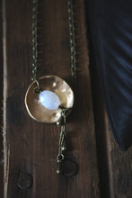 Load image into Gallery viewer, Many Moons No.10 | Vintage Button Pendant Necklace.