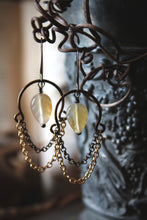 Load image into Gallery viewer, Luminesce | Carnelian Leaf. Gemstone &amp; Mixed Metal Earrings.
