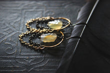 Load image into Gallery viewer, Luminesce | Carnelian Leaf. Gemstone &amp; Mixed Metal Earrings.