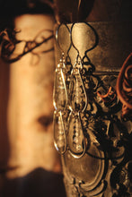 Load image into Gallery viewer, Rain Chain | Labradorite. Gemstone Drop Link Earrings.