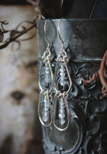 Load image into Gallery viewer, Rain Chain | Labradorite. Gemstone Drop Link Earrings.